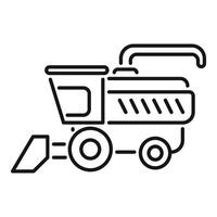Combine harvester harvesting wheat grain crop farm icon vector