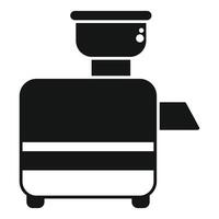 Modern electric grain grinder with container for home brewing process vector