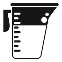 Measuring cup icon showing baking and cooking vector
