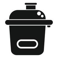 Modern multi cooker preparing food icon, simple style vector