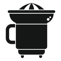 Modern citrus juicer extracting juice vector