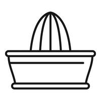 Citrus juicer squeezing pressing making juice kitchenware icon vector