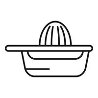 Citrus juicer pressing making fresh juice for breakfast vector
