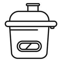 Modern multi cooker icon with steam valve for steaming food vector