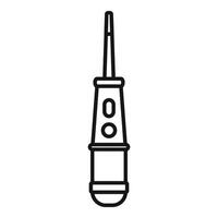 Electric oral irrigator showing power and mode buttons icon vector
