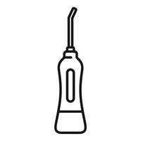 Electric water flosser removing plaque and improving gum health vector