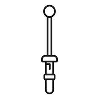 Screwdriver with round handle for repairing is holding screw vector