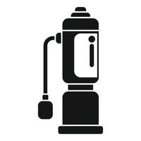 Electronic water heater with temperature sensor icon vector