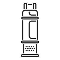 Gas cylinder icon showing butane or propane container vector
