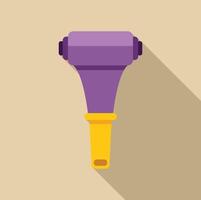 Purple lint roller removing dust and hair with long shadow vector