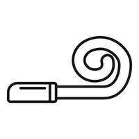 Rolled up party blower making noise on white background vector