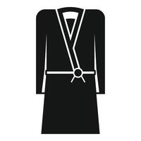Black bathrobe icon representing getting ready in the morning vector