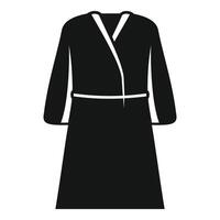 Black bathrobe icon showing home clothes for relaxing vector