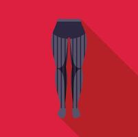 Compression tights showing muscular legs on red background vector