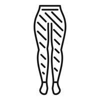 Compression stocking for varicose veins treatment icon showing legs with varicose wrapping vector