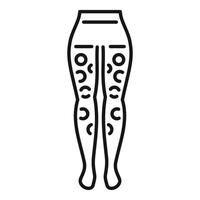 Woman tights with circles pattern icon thin line vector