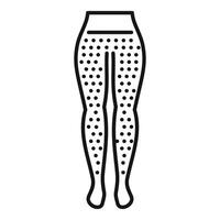 Woman tights with polka dot pattern icon thin line style vector