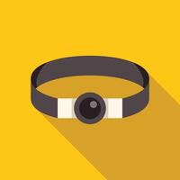 Black headlamp for working or exploring in the dark vector