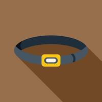 Black belt with yellow square buckle closing a pair of pants vector