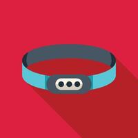 Fitness tracker bracelet showing progress in reaching goal vector