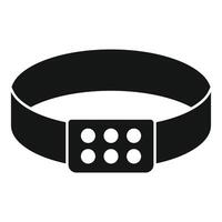 Black fitness tracker with round display showing steps vector