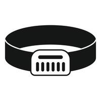 Electronic anti barking collar icon showing device for training dogs vector