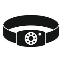Headlamp showing the way while camping at night vector