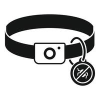 Smart dog collar protecting from parasites with anti flea mite tick tag vector