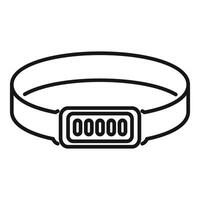 Simple icon of a headlamp showing the battery life vector