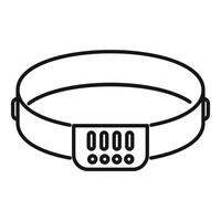 Modern headlamp showing battery indicator icon vector