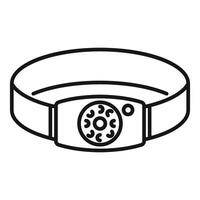 Elastic headlamp with circular led light for outdoor activities vector