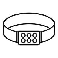 Headlamp flashlight for working in the dark with led lights icon outline vector