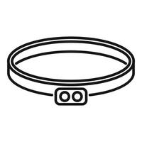 Headlamp flashlight for outdoor activity showing light beam vector