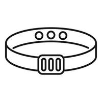 Fitness tracker bracelet showing progress while exercising vector