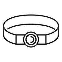 Headlamp providing light for working in the dark vector