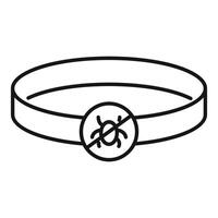Anti flea and tick collar protecting pets from parasites vector