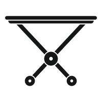 Folding camping table standing on white background vector