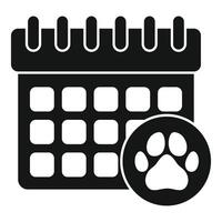 Dog calendar showing scheduled walk or vet appointment vector