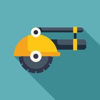 Angle grinder with a cutting disc for construction and building work vector