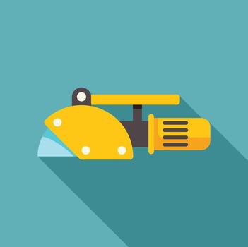 Electric steel cutter machine using sharp spinning disk for metalworking vector