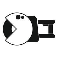 Electric hand circular saw for cutting woodworking icon vector