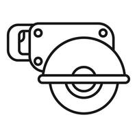Circular saw cutting tool for construction and diy projects icon vector