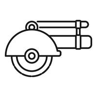 Angle grinder cutting machine power tool icon vector