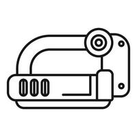 Electric stapler machine for binding documents icon vector