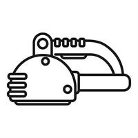 Electric hand planer tool for woodworking on white background vector