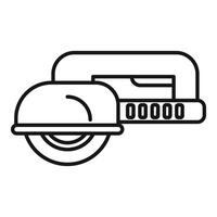 Electric hand circular saw cutting machine icon outline vector