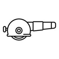 Angle grinder cutting machine icon showing construction tool vector