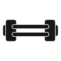 Double barbell showing bodybuilding concept vector