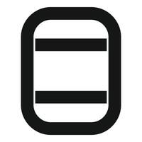 Black airplane window icon showing two closed blinds vector