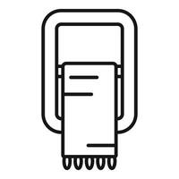 Electric hand dryer using modern technology for drying hands vector